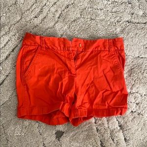 Bright orange shorts